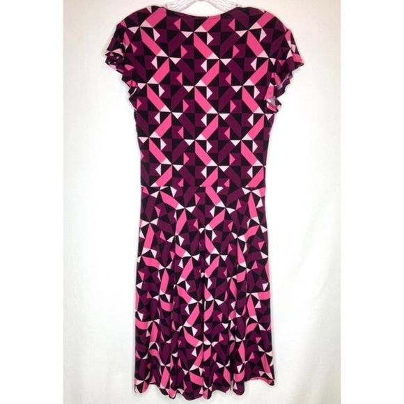 NWT Leota pink sweetheart wrap midi dress Medium M - Picture 5 of 8